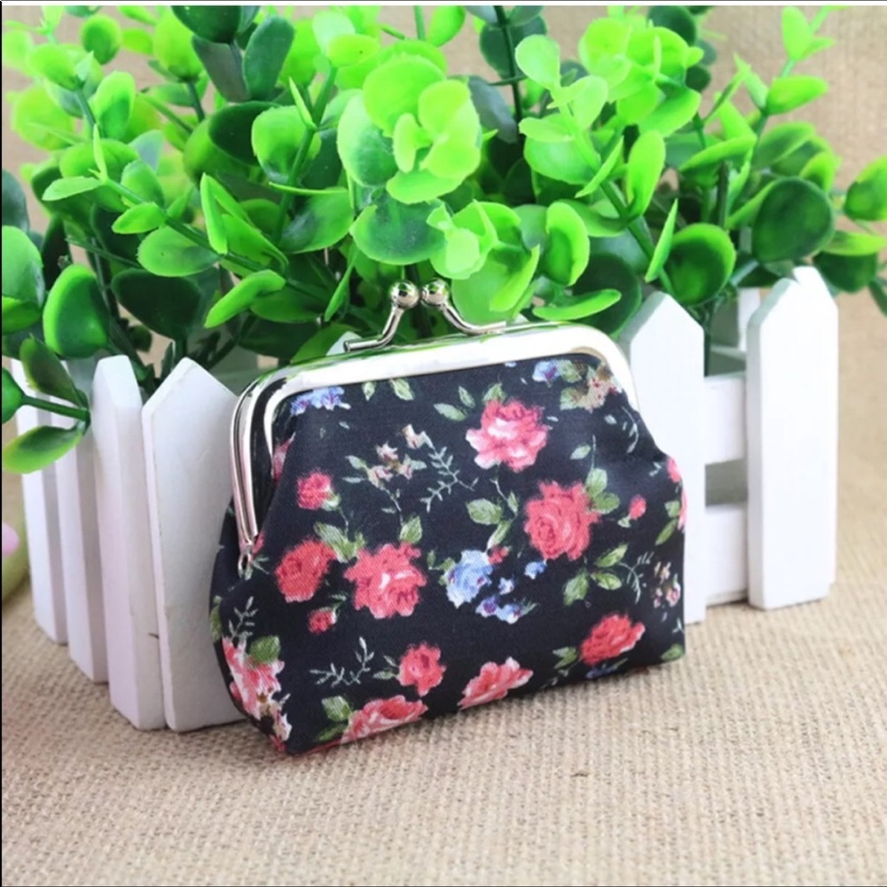New Coin Purse Floral Bag Clasp Closure